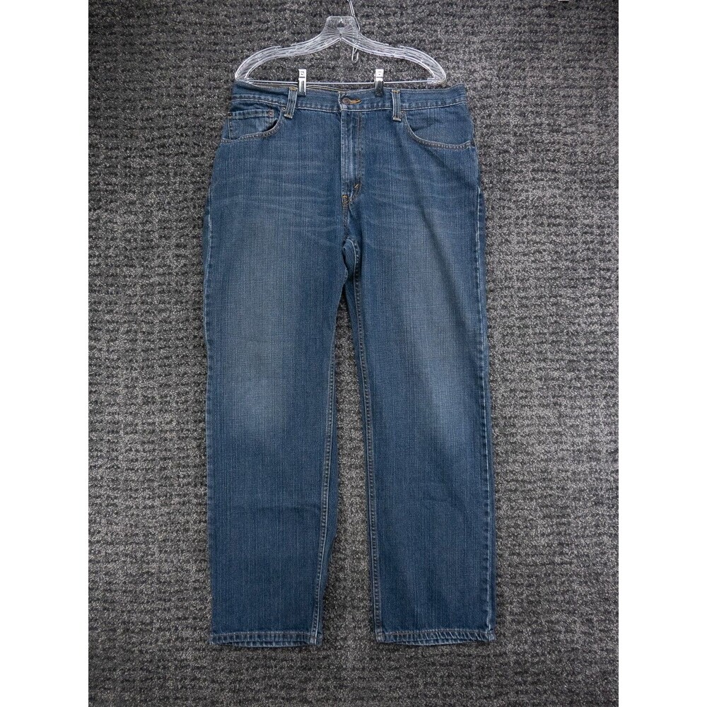 Levis 559 Jeans Mens 36x34 Actual 36x33.5 Blue Relaxed Fit Straight Cotton Denim
